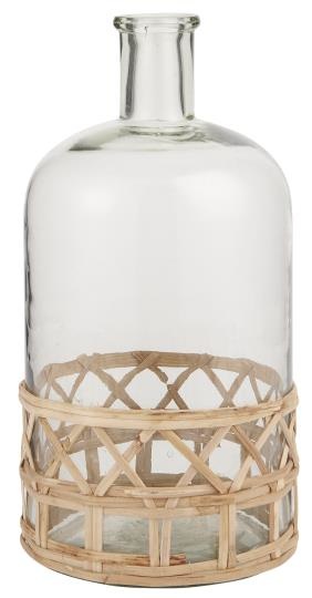 Ib Laursen Transparent and Natural Glasflasks Vase