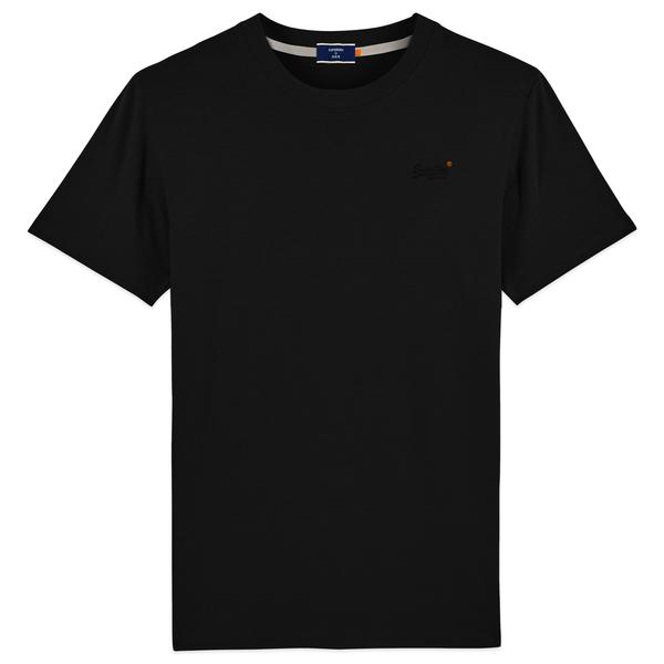 Orange Label Vintage Embroidery T Shirt Black