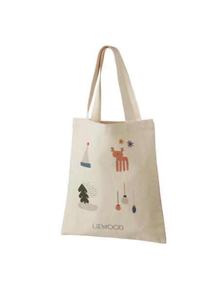 Lillian Daph Organic Cotton Tote Bag In Holiday Mix Small