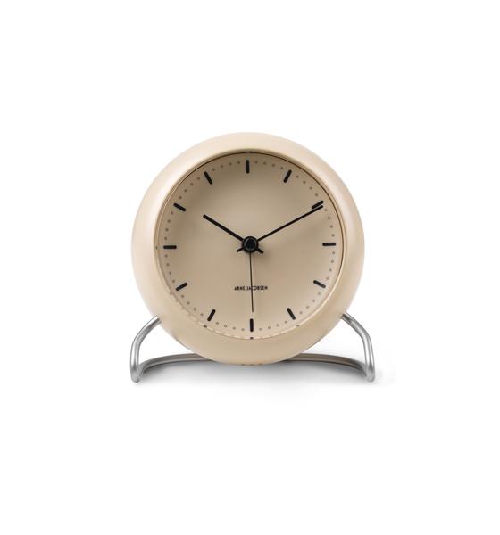 City Hall Table Clock Sandy Beige