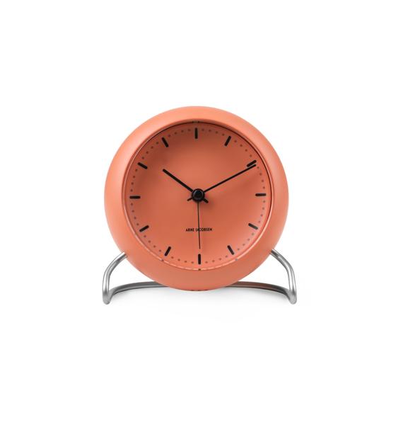 City Hall Table Clock Pale Orange