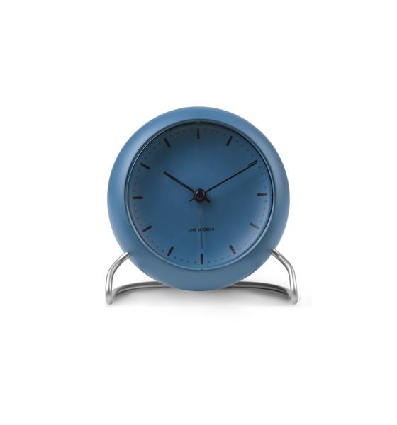 City Hall Table Clock Stone Blue