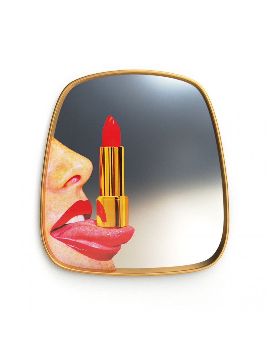 Seletti Mirror Gold Frame Tongue