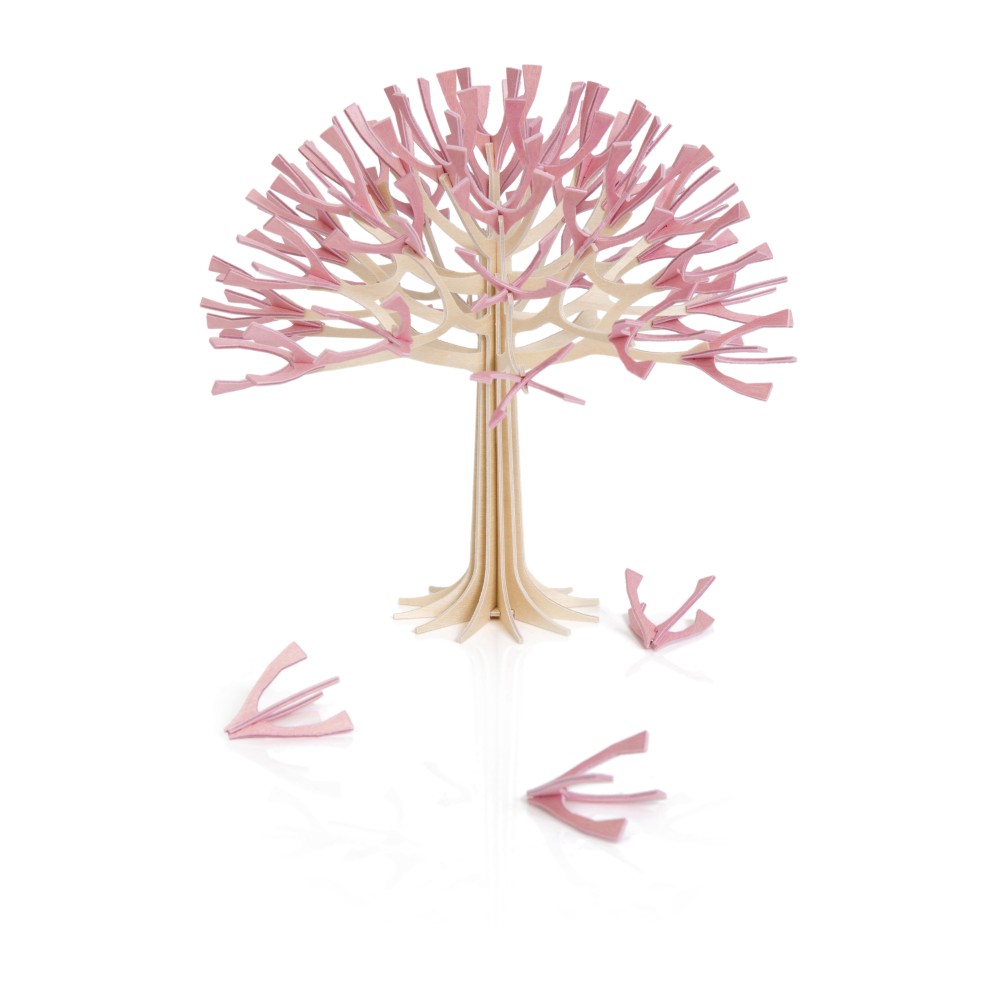 Lovi Season Tree 22cm Natural Wood Cherry Pink Blossom