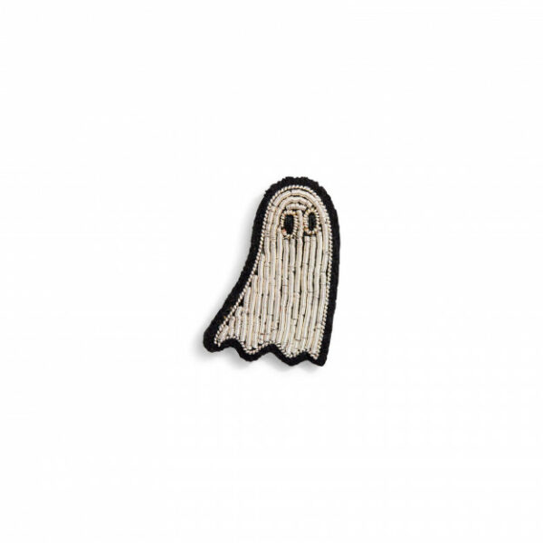 Macon & Lesquoy White and Black Ghost Brooch