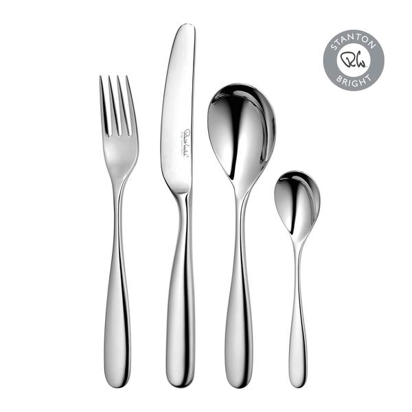 Robert Welch Stanton 30 Piece Cutlery Set with 6 Free Handed Spoons 