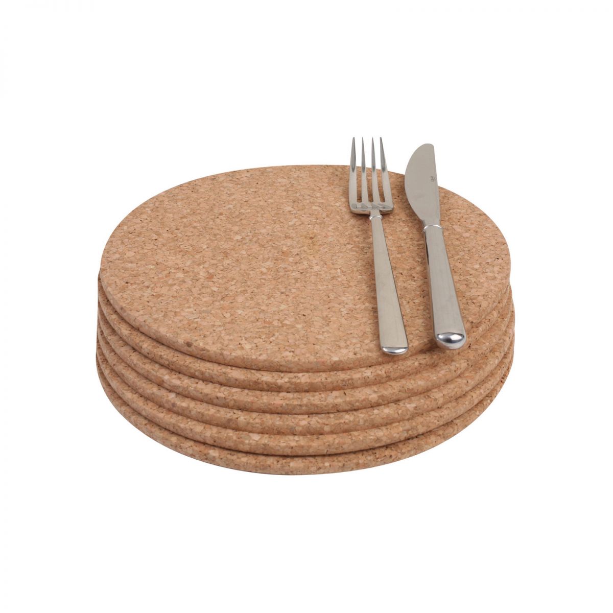 T&G Cork Round Table Mats (Set of 6)