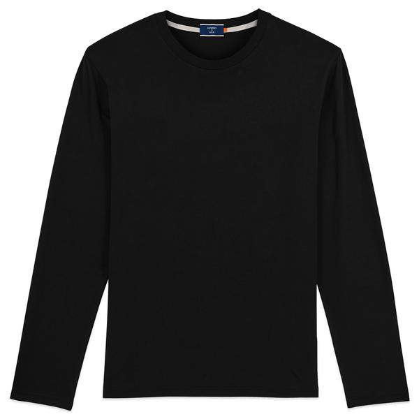 Orange Label Vintage Embroidery Long Sleeve T Shirt Black