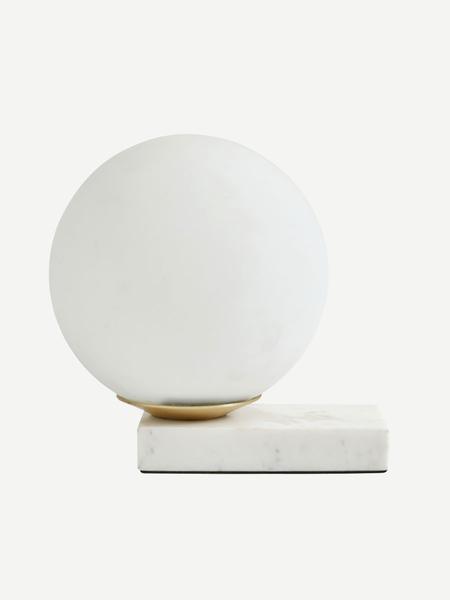 Nordal Enyo Table Lamp Matte White And Marble