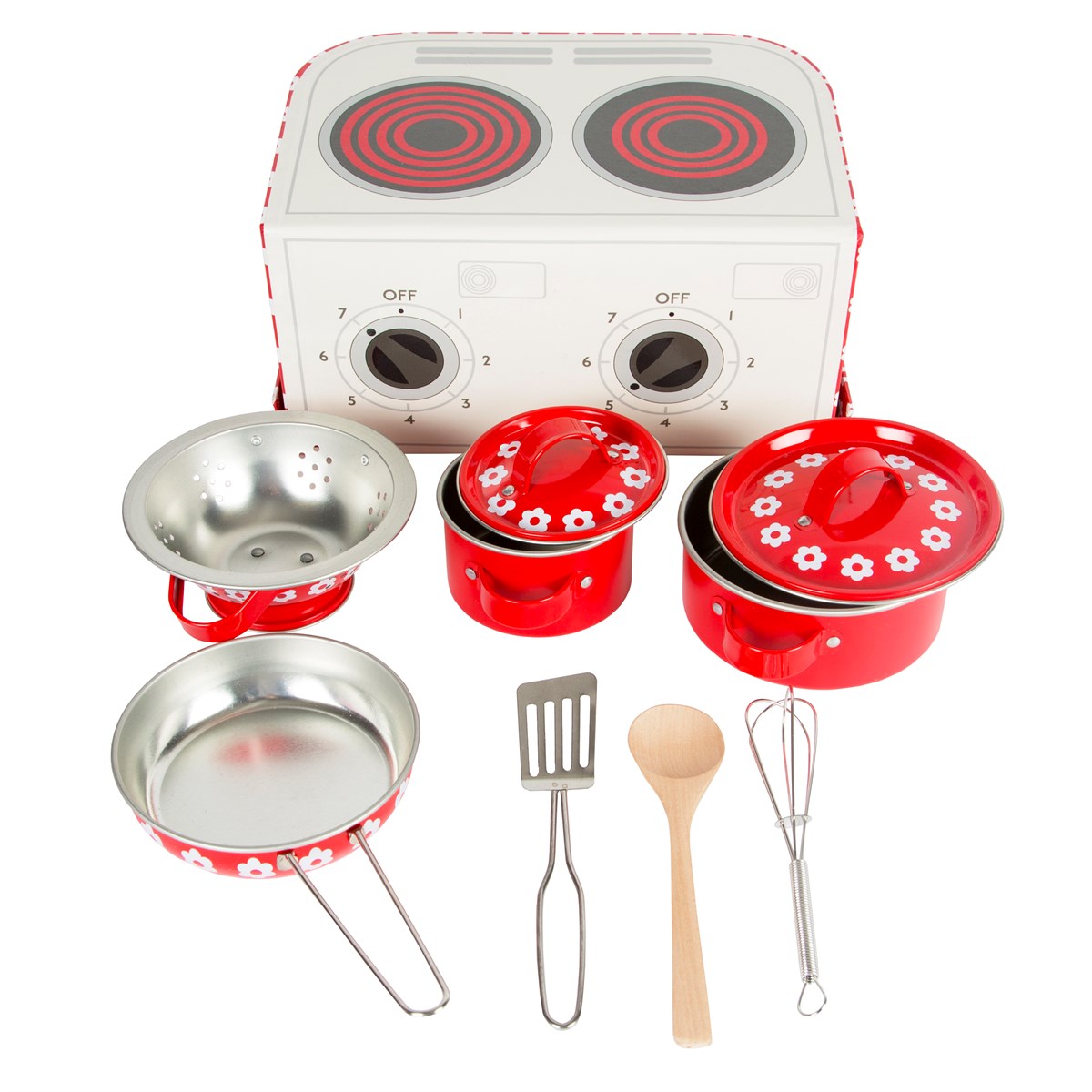 sass&belle Red Daisies Play Cooking Set