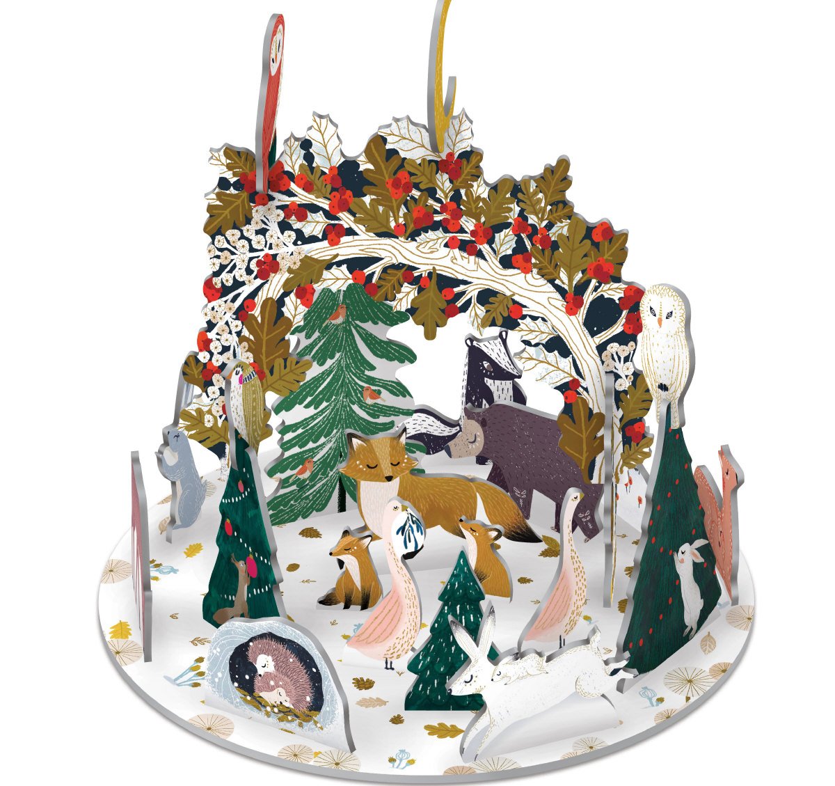 Roger la Borde Woodland Animals in the Snow Pop & Slot Advent Calendar