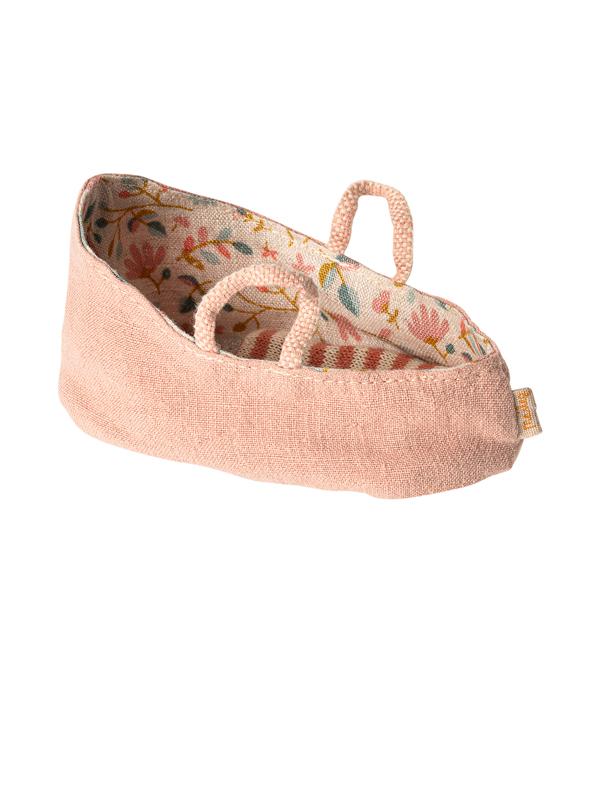 Maileg My Misty Rose Baby Mouse Carry Cot