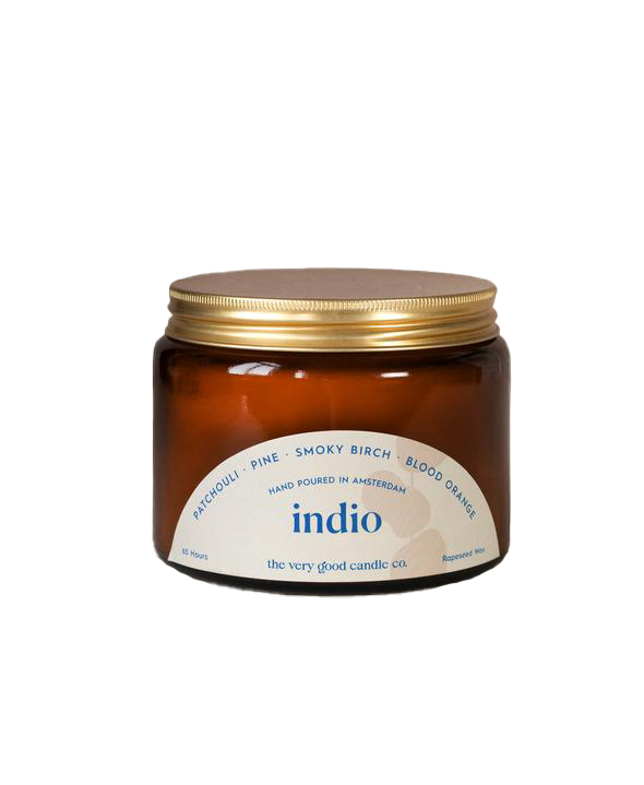The Very Good Candle Company Rapeseed Wax and Essential Oils Candle in Amber Glass Jar - Indio