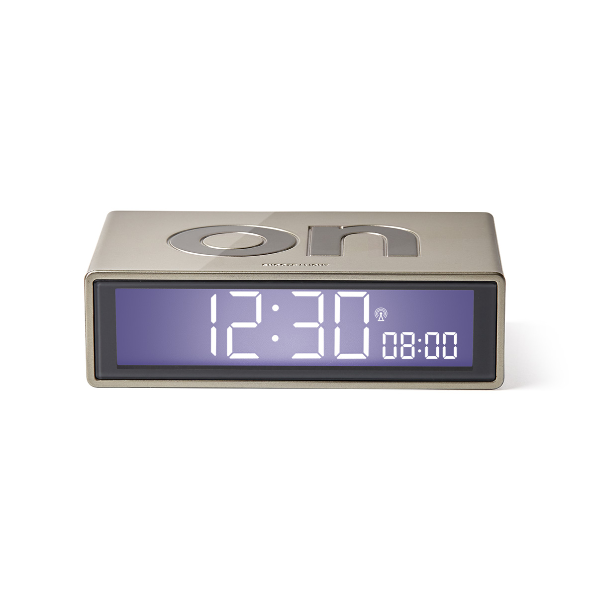 Lexon Soft Gold Rubber Flip+ Alarm Clock