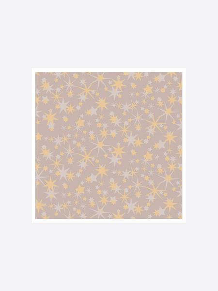 Star Pattern Napkins Gold Taupe