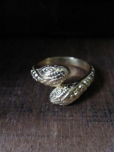 Two Headed Snake Ring Gold