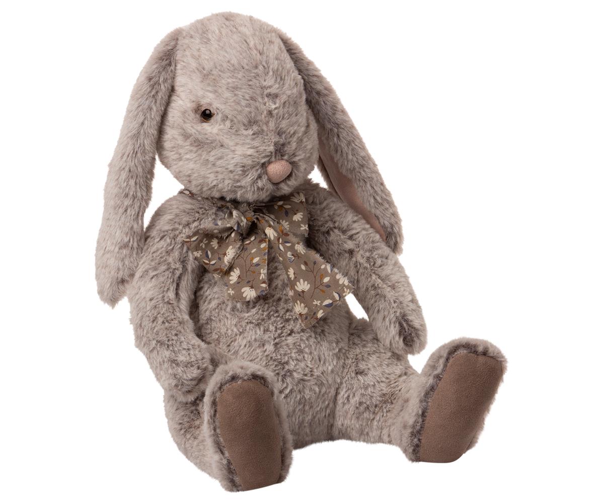 Maileg Fluffy Bunny Rabbit Plush Toy Grey 