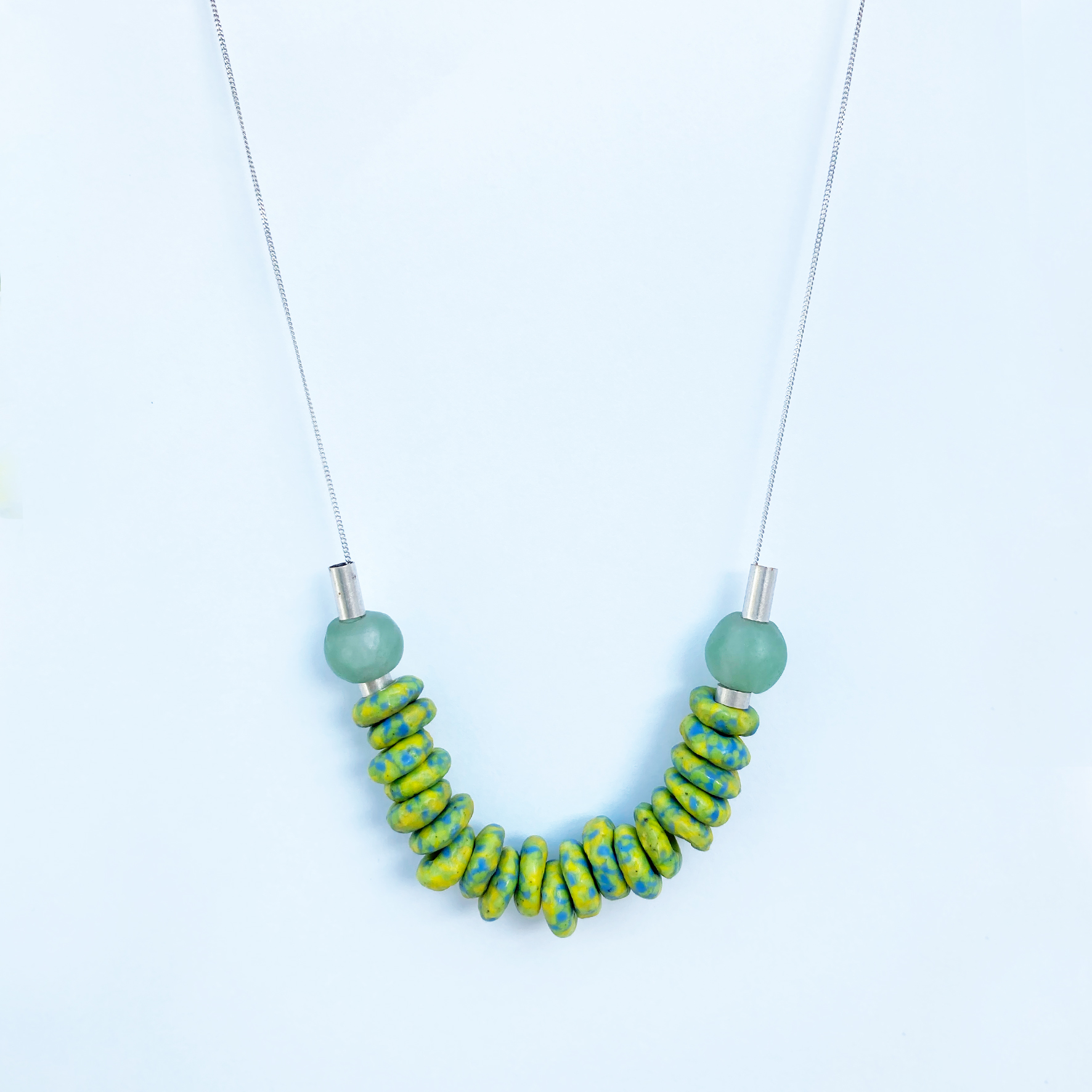 Zippy & Zeke Lime Delicate Colour Pop Necklace