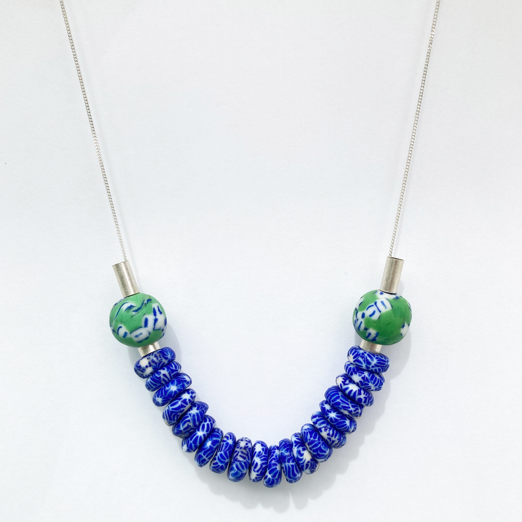 Zippy & Zeke Blue Delicate Colour Pop Necklace