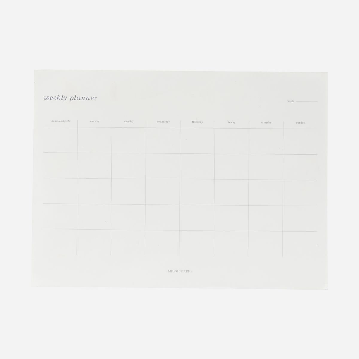 Monograph Weekly Planner
