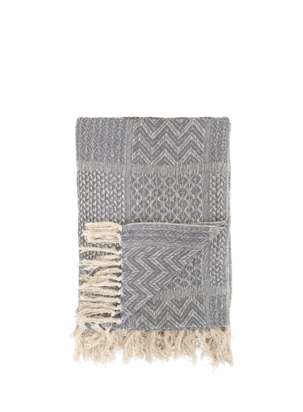 Bloomingville Grey Recycled Cotton Throw