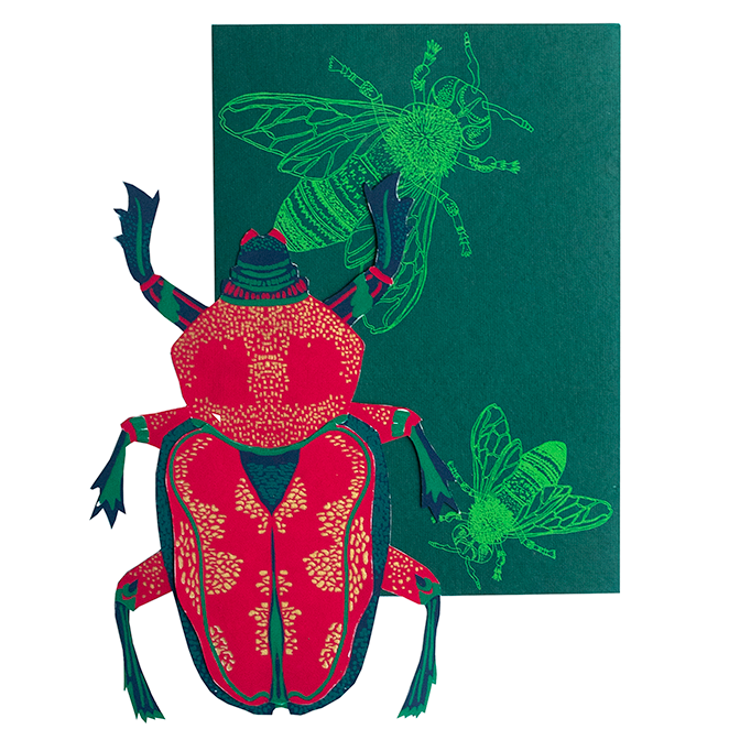 Scarab Beetle Decorative Card