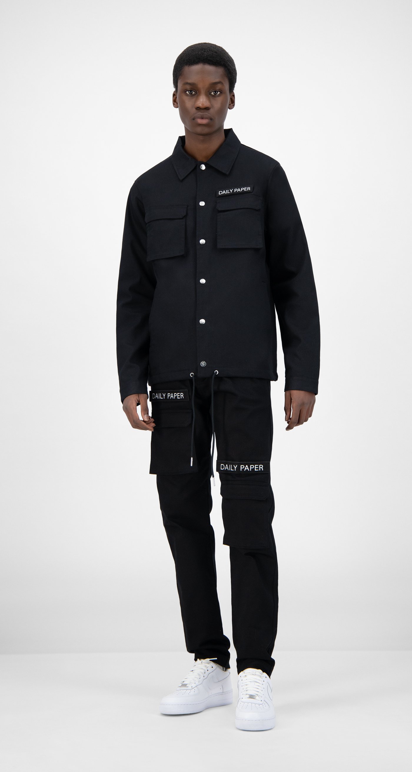 daily paper coach jacket black