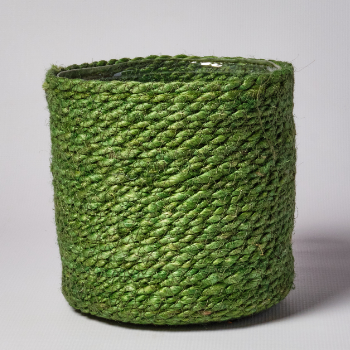 Green Jute Plant Pot - Small