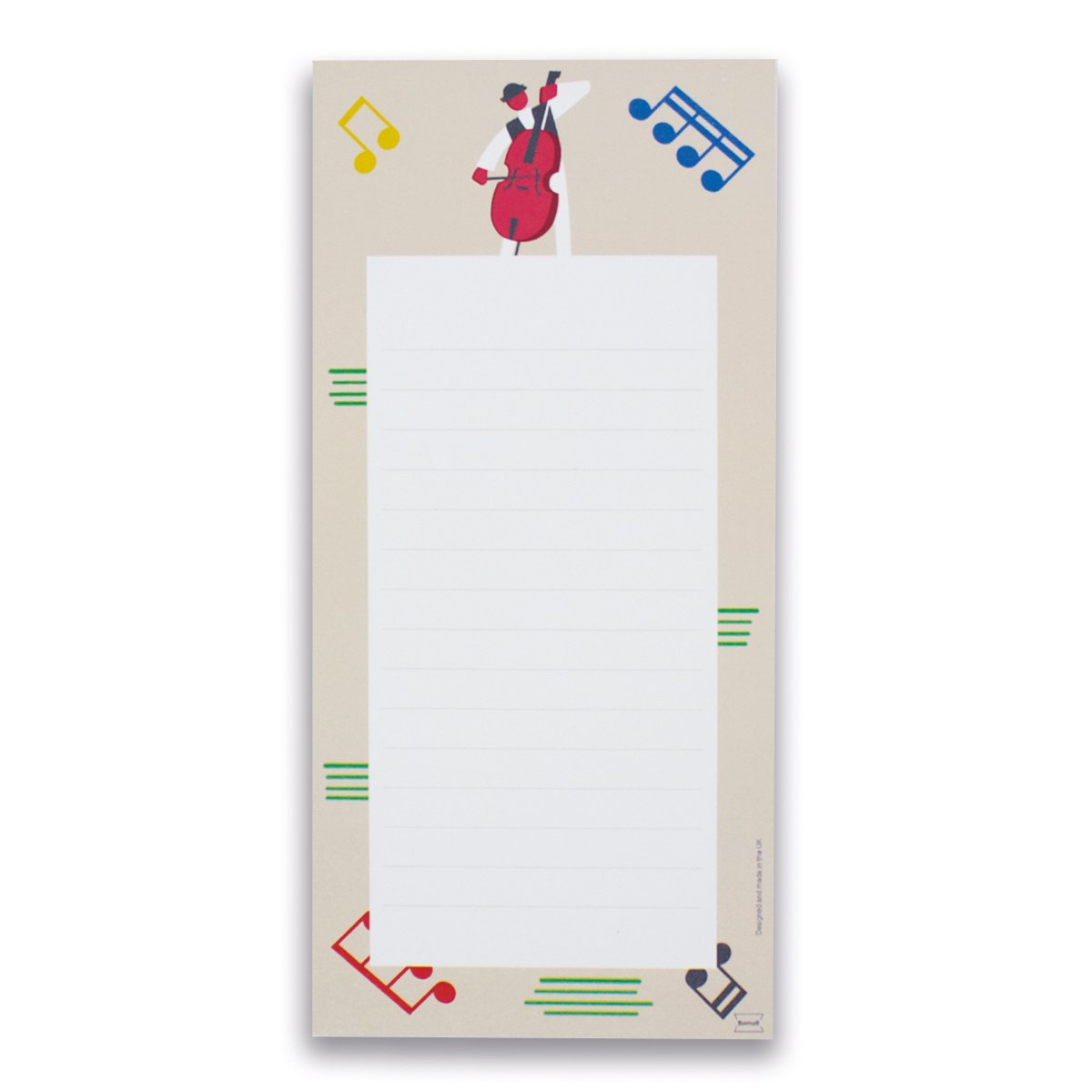 Bomull Press Musical Theme Notepad - Ruled