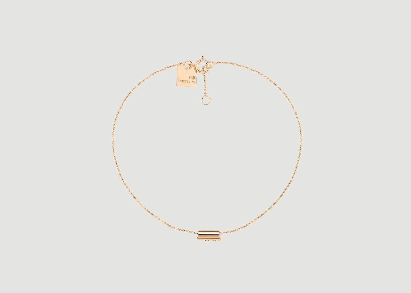 Ginette NY Rose Gold Mini Straw Bracelet