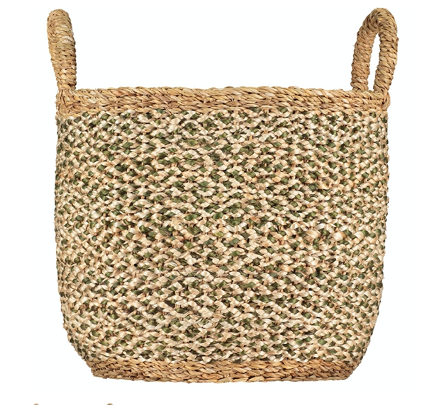 the-braided-rug-company-medium-olive-and-white-organic-jute-log-basket