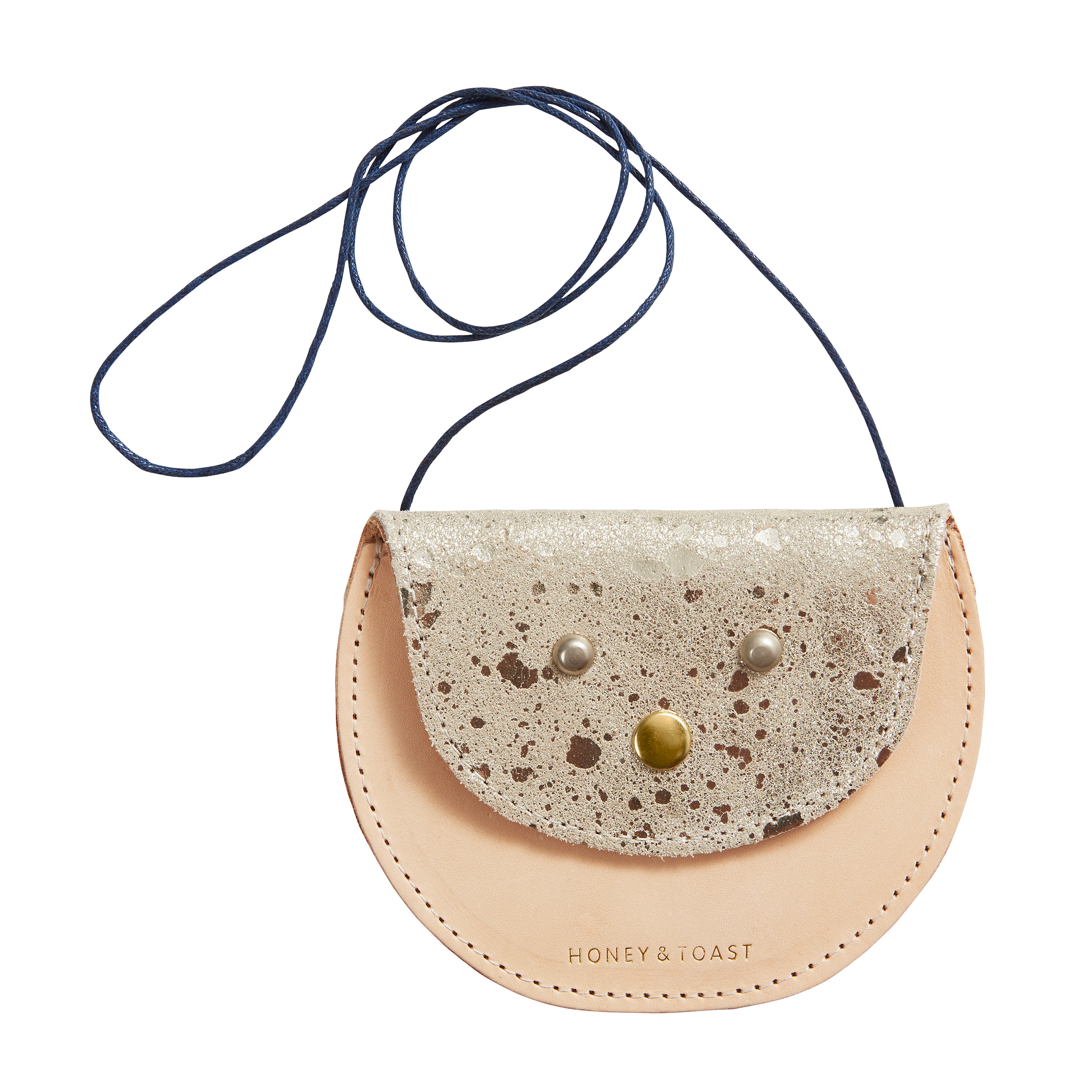 Honey and Toast Pippin Coin Purse for Kids - Pale Gold & Nude 