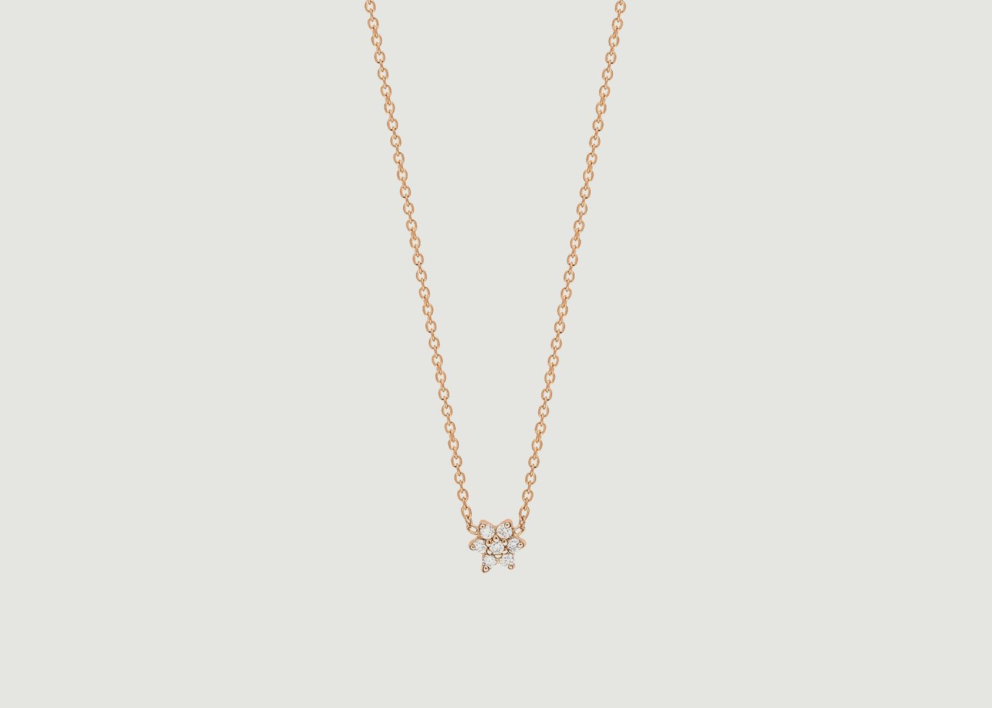 Ginette NY Diamond Mini Star Necklace