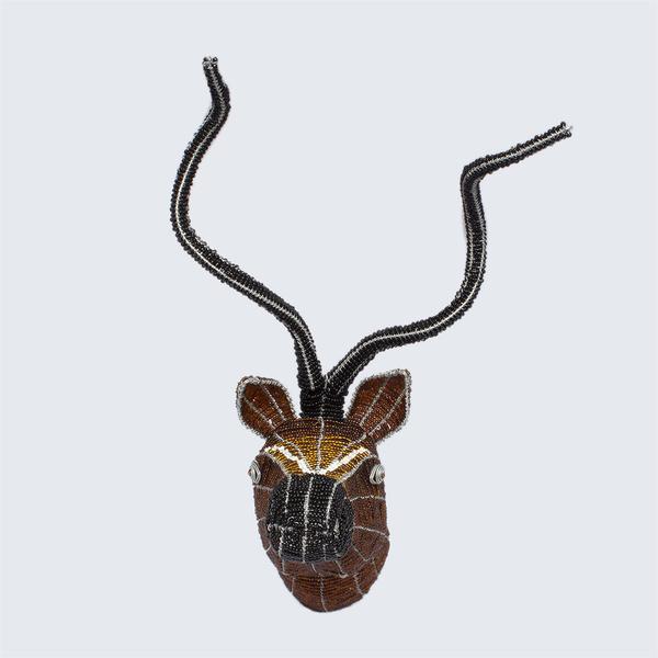 Zimbabwean Medium Beaded Wall Head Decoration Antelope