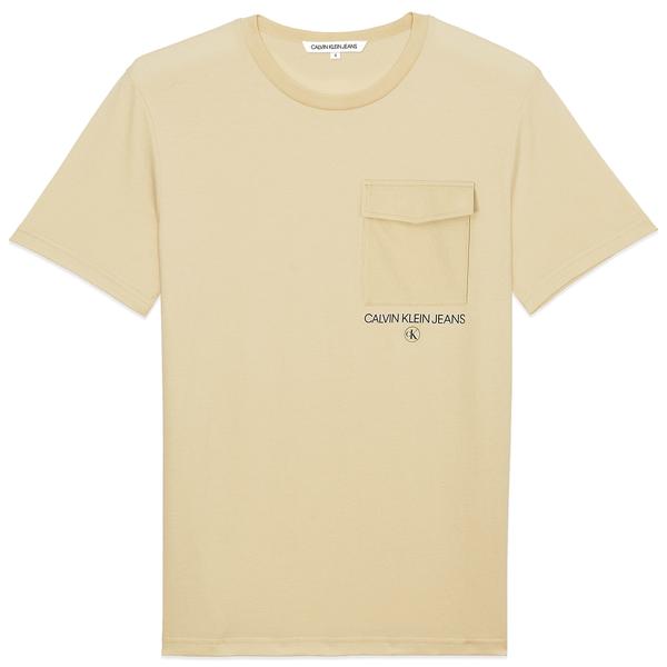 Calvin Klein Cream Irish Utility Pocket T Shirt