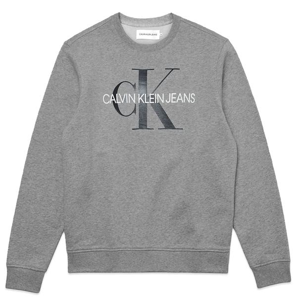 Grey Heather Mid Iconic Monogram Crew Sweat