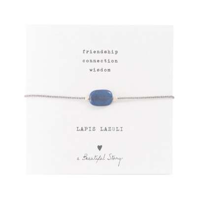 A Beautiful Story Lapiz Lazuli Gemstone Card Bracelet