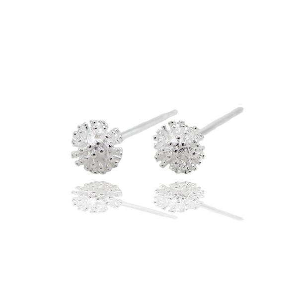 Curiouser and Curiouser Sterling Silver Dandelion Stud Earrings