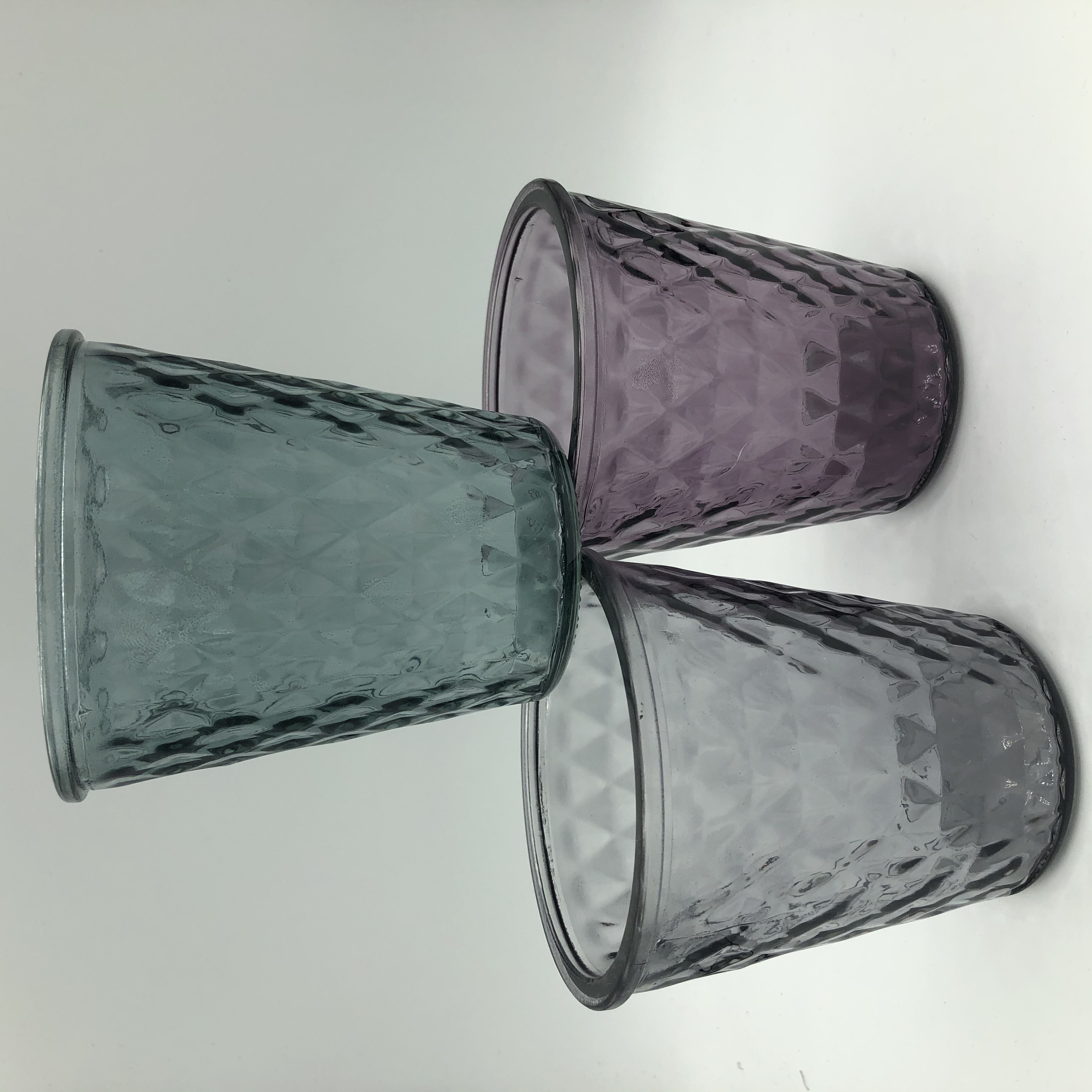IBLaursen Tealight Holders Faceted Glass Set Of 3