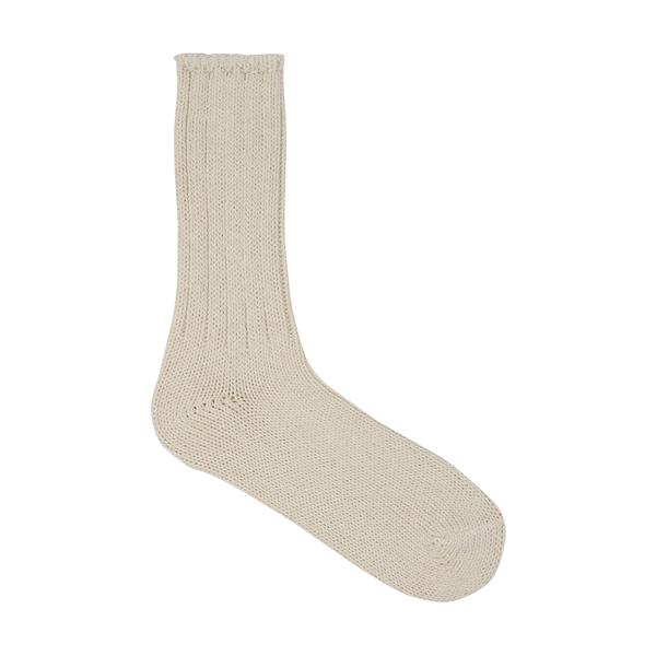 Color Block Raw White Socks