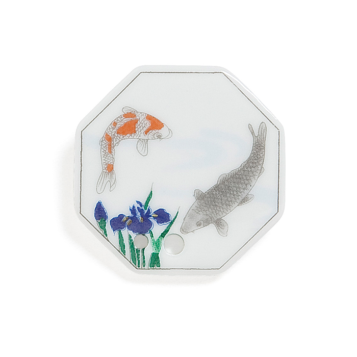 Shoyeido Decorative Porcelain Incense Holder with White Stream/Sanae Painting