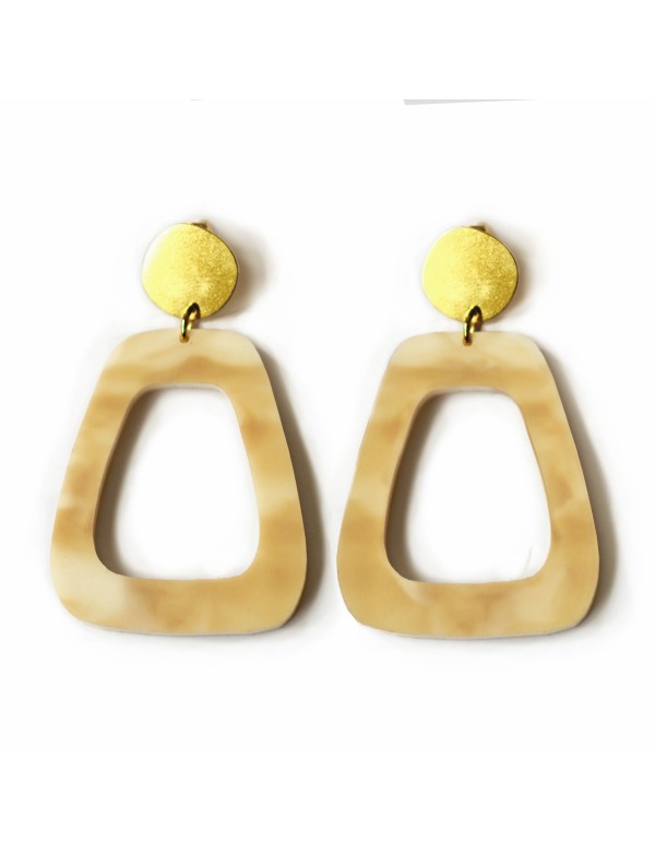 sept cinq Latte Gold Anchor Clip Earrings