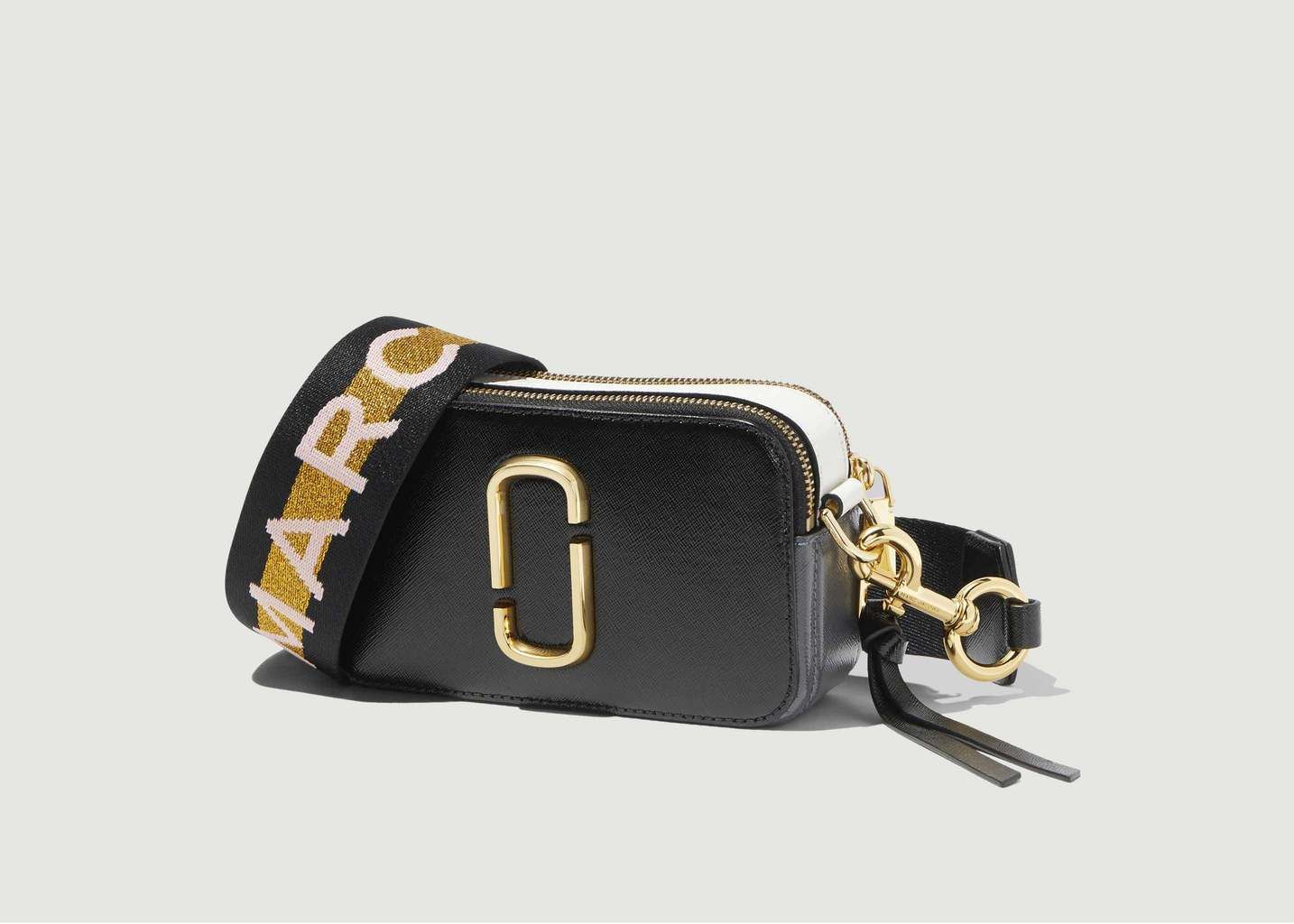 The Marc Jacobs Black the Logo Strap Snapshot Small Camera Bag