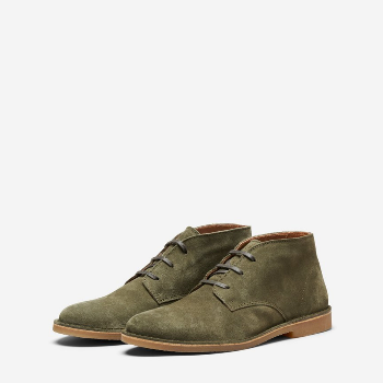 Selected Homme Royce Desert Suede Boots -  Green / Grapeleaf 