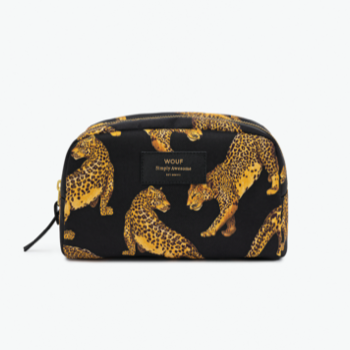 Trouva: Black Leopard Large Makeup Bag