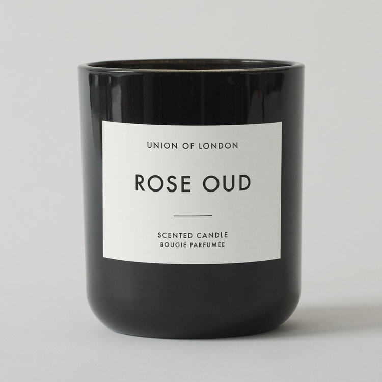 Union Of London Rose Oud Medium Black Sustainable Soya Candle