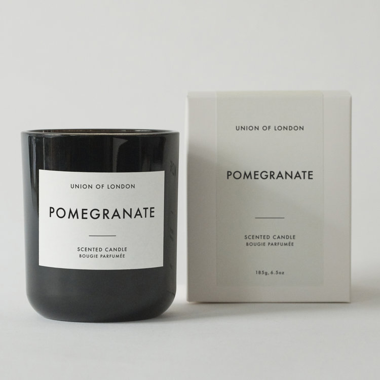 Union Of London Pomegranate Medium Black Sustainable Soya Candle