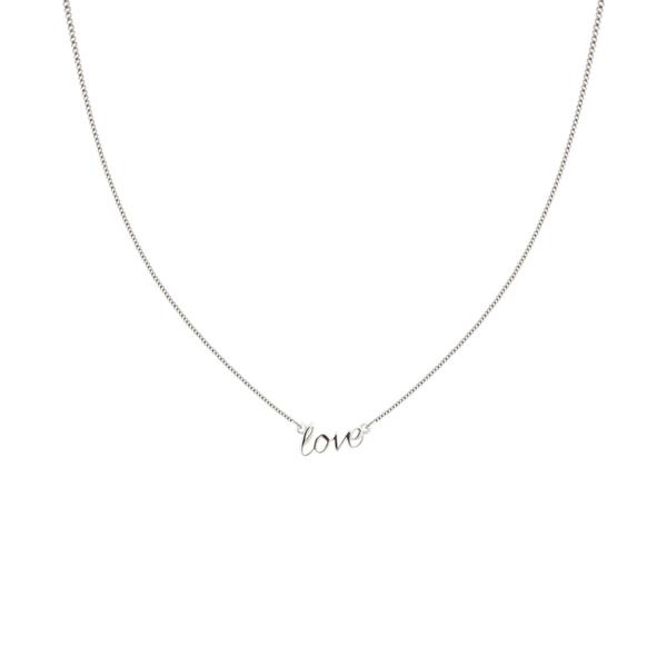 Tiny Love Necklace Silver