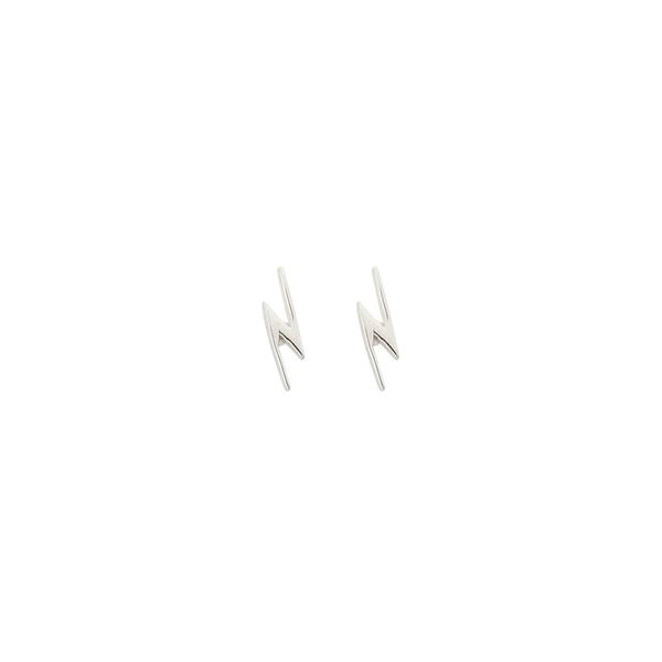 SysterP Snap Earrings Flash Silver