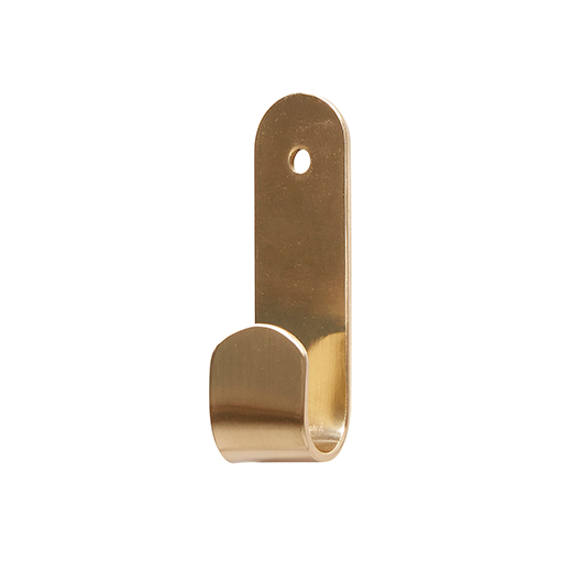 Hubsch Brass Curved Metal Wall Hook 